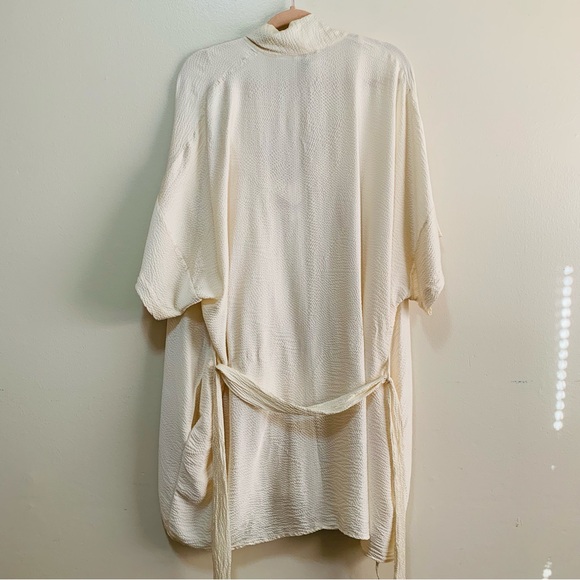 Delicates Vintage Cream Textured Silk Women's Robe and Slip night gown lingerie - Picture 6 of 8